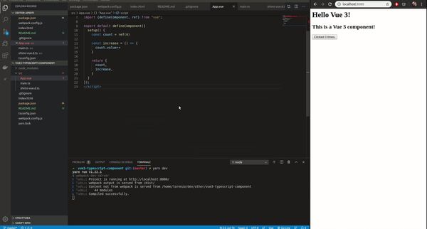 Componente Vue in funzione